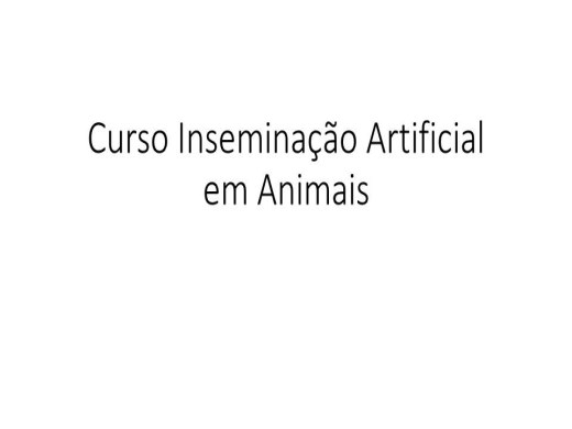 Curso Online de inseminação artificial em animais Buzzero